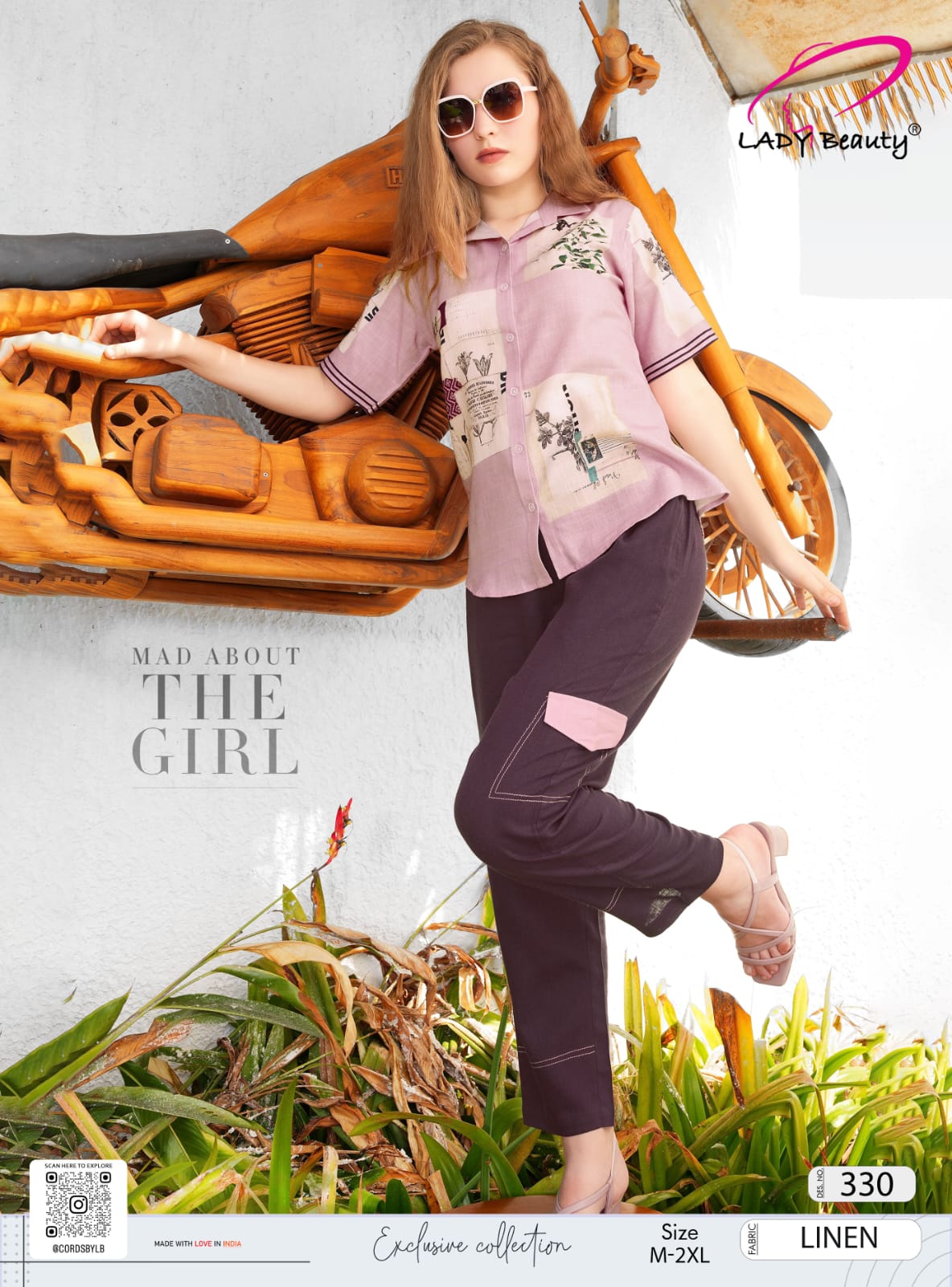 330 LADY BEAUTY CORD SET LINEN