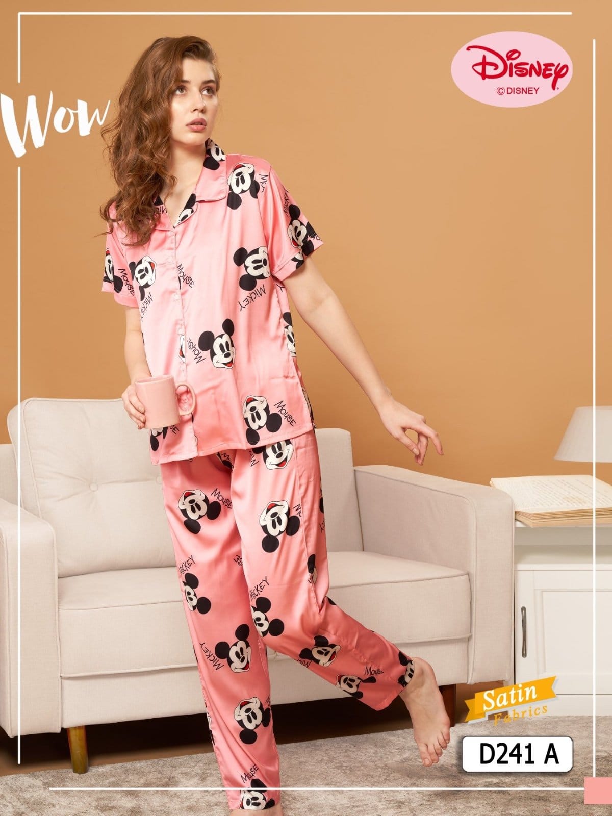 MICKEY 241 FRONT OPEN NIGHT SUIT