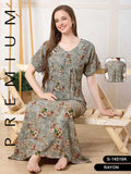 14519 RAYON PLITTED NIGHTY