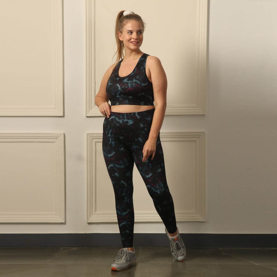 High Waist Ankle Length Sports Leggings With Pockets