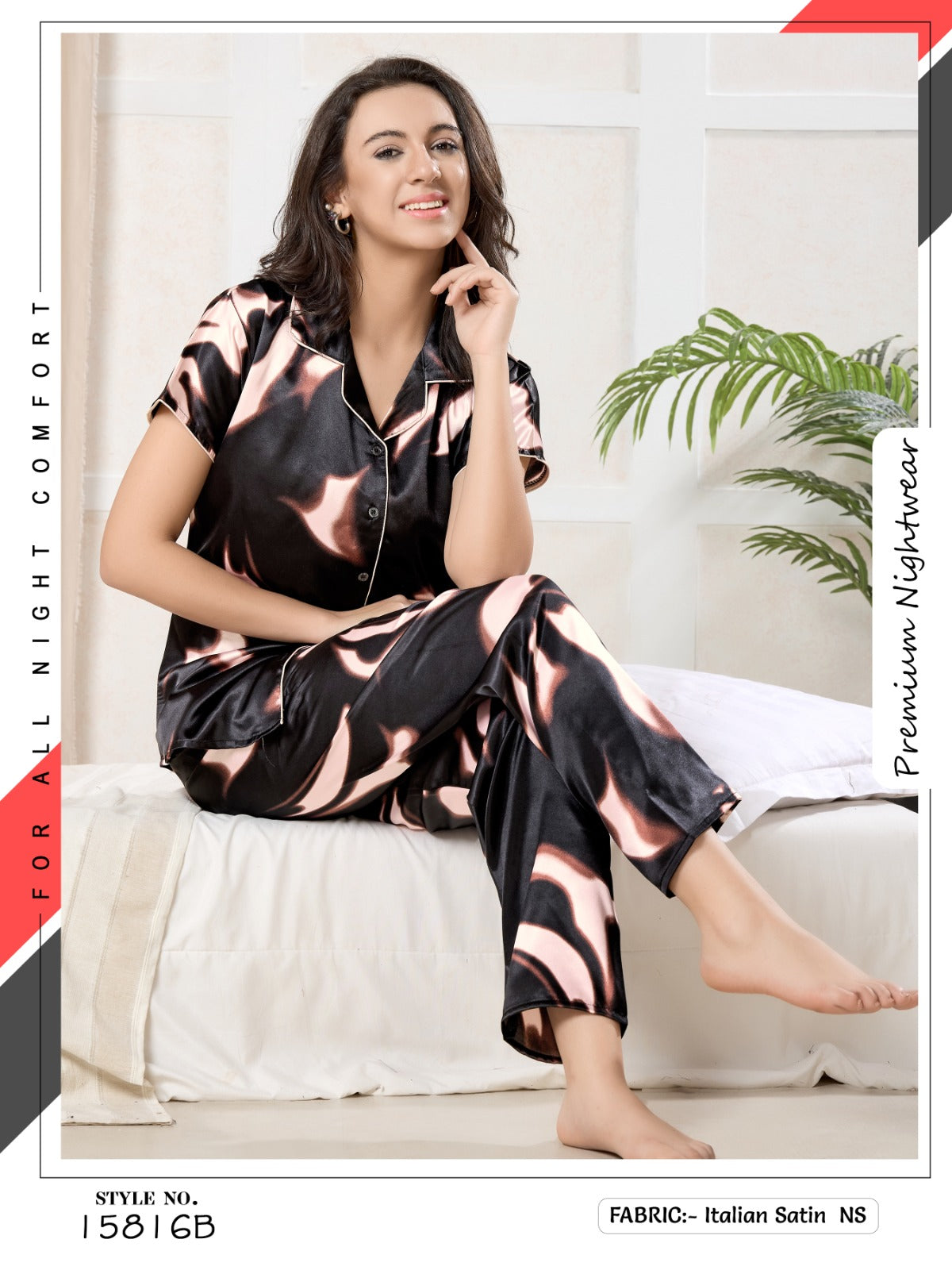 SATIN NIGHT SUIT 15816b