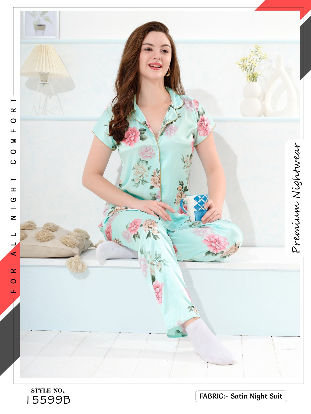 Satin Night Suit 15599 ml