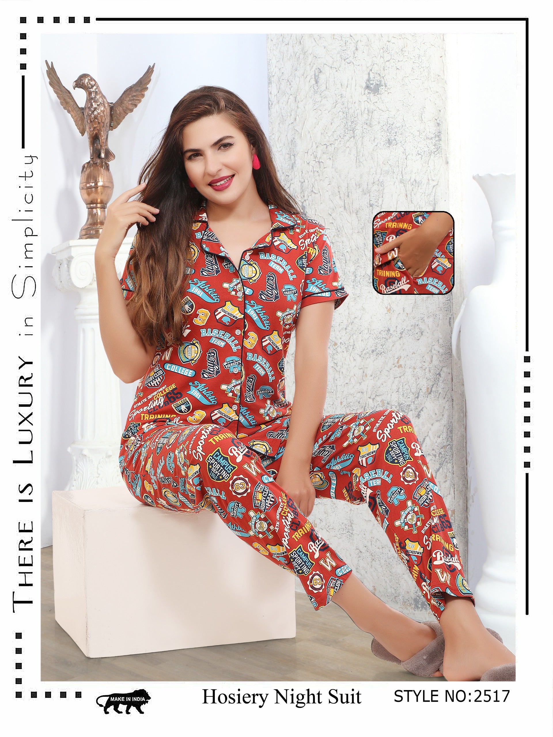 2517 FRONT OPEN NIGHT SUIT