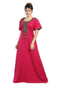 BHOPALI SAMLL WORK NIGHTY RANI PINK
