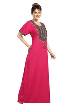 BHOPALI PEACOCK WORK NIGHTY RANI PINK