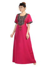 BHOPALI PEACOCK WORK NIGHTY RANI PINK