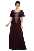 BHOPALI SMALL WORK NIGHTY PURPLE