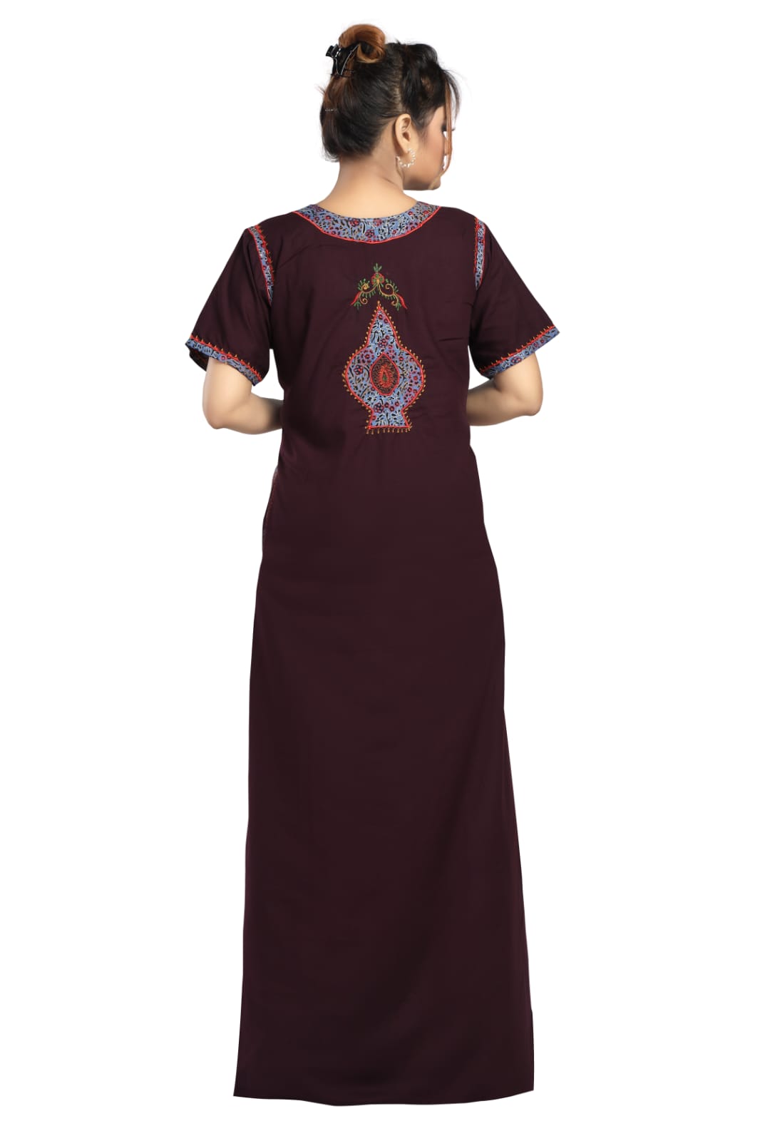 BHOPALI HEAVY WORK NIGHTY PURPLE