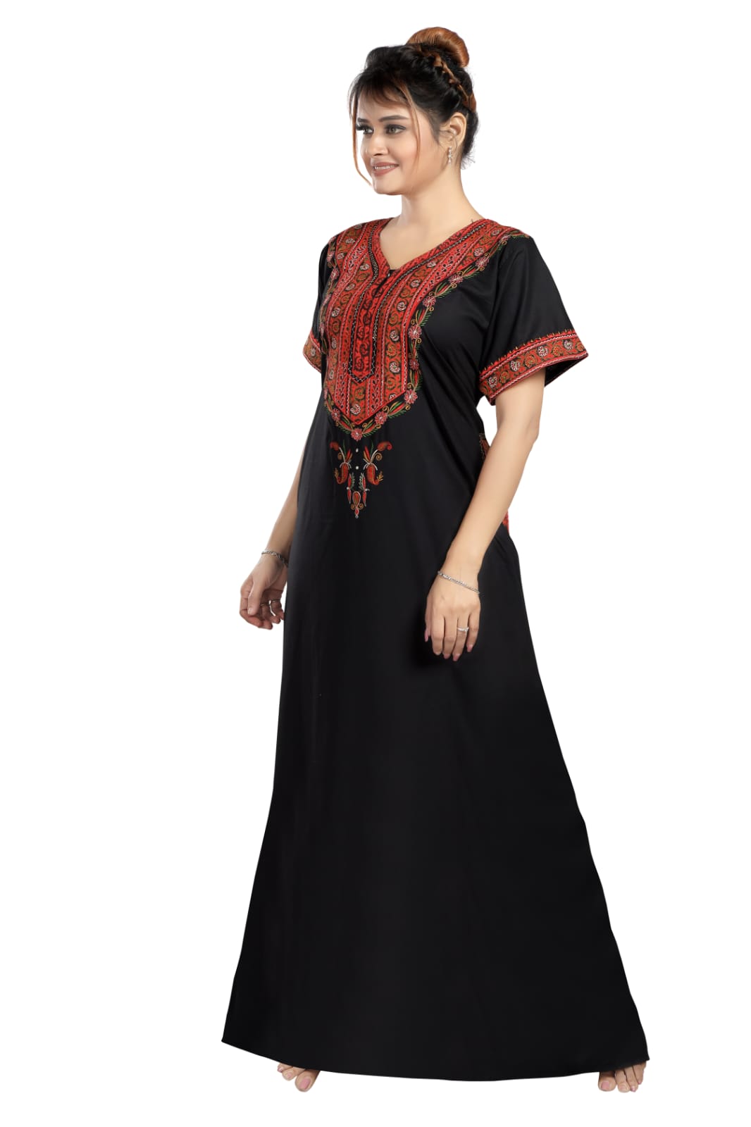 BHOPALI HEAVY WORK NIGHTY BLACK