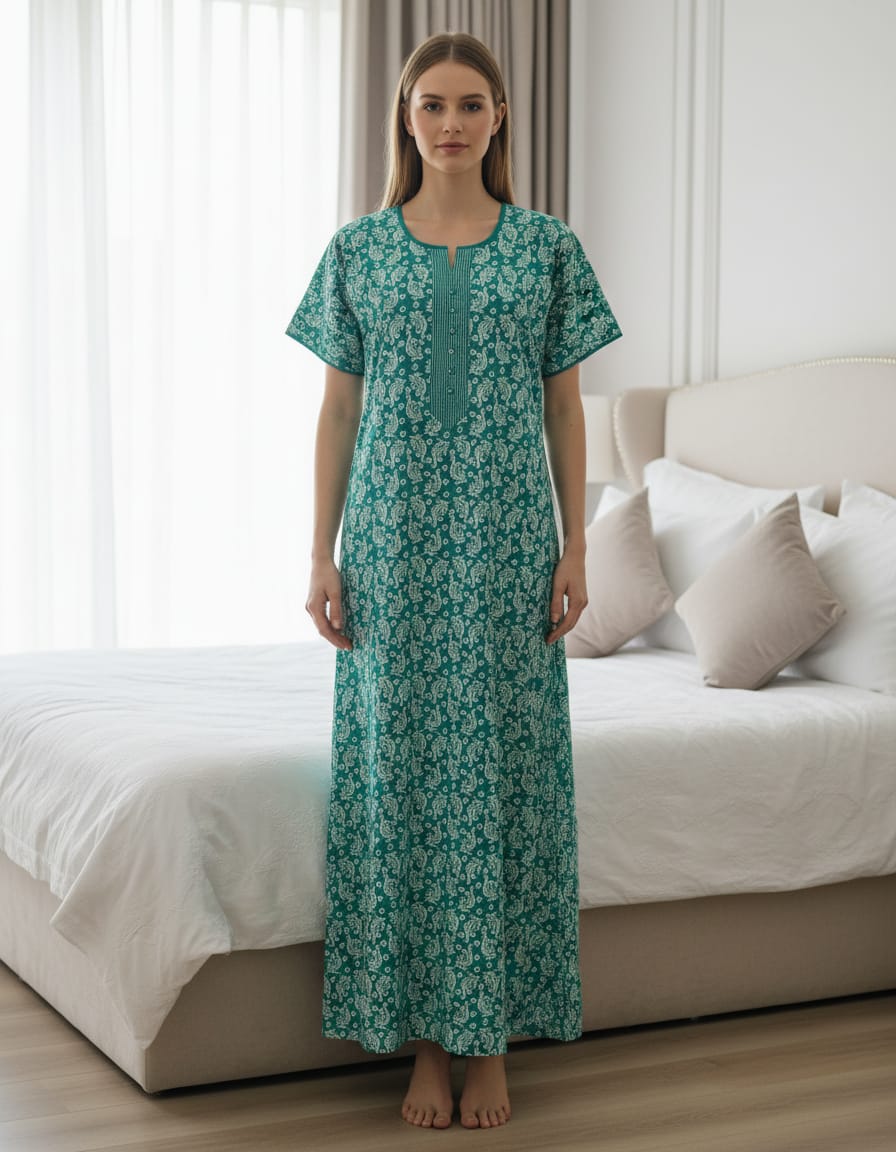 JAIPURI COTTON NIGHTY L SIZE GJVS