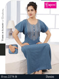 2278  COTTON DENIM NIGHTY