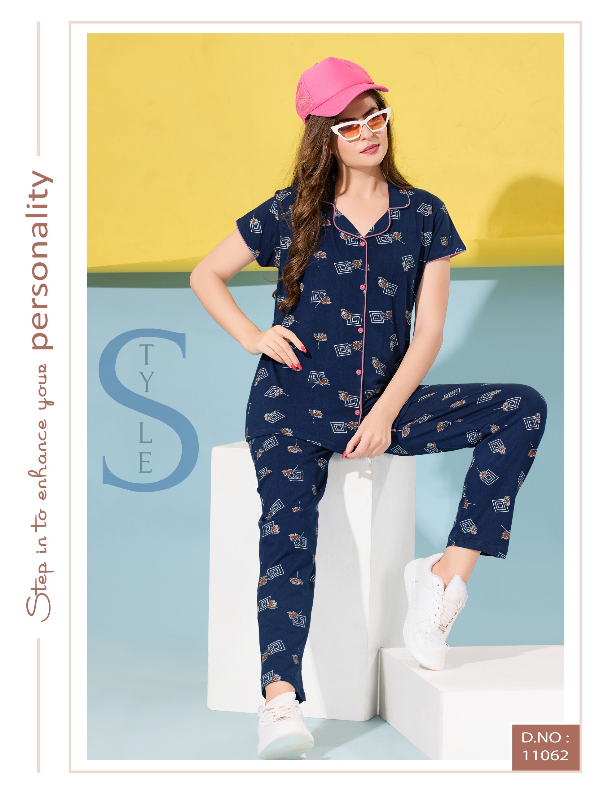 11062ML  FRONT OPEN NIGHT SUIT