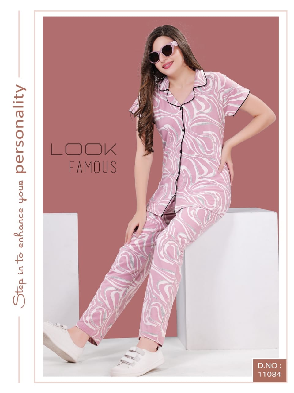 11084ML FRONT OPEN NIGHT SUIT