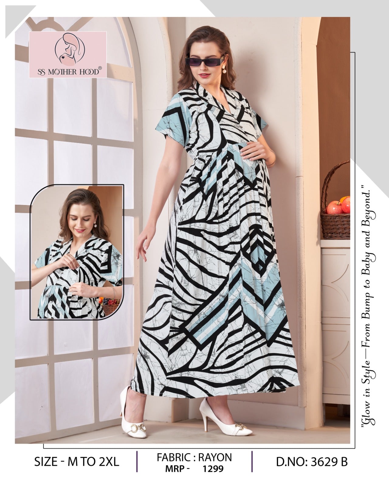 3629 B MATERNITY RAYON