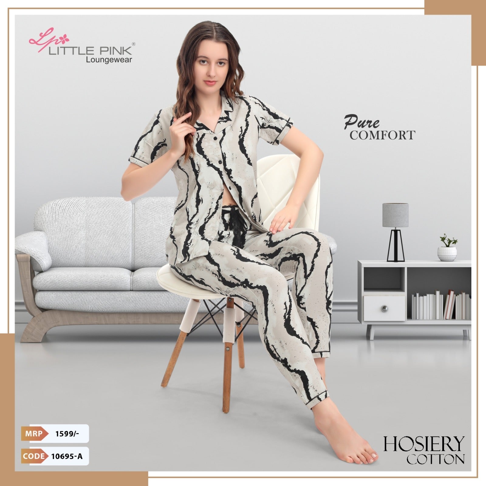 10695 FRONT OPEN NIGHT SUIT
