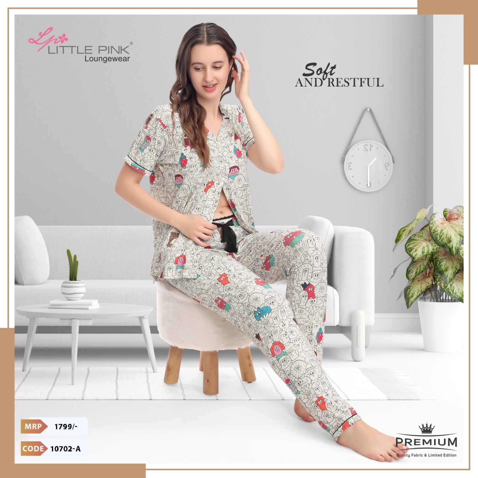 10702 FRONT OPEN NIGHT SUIT