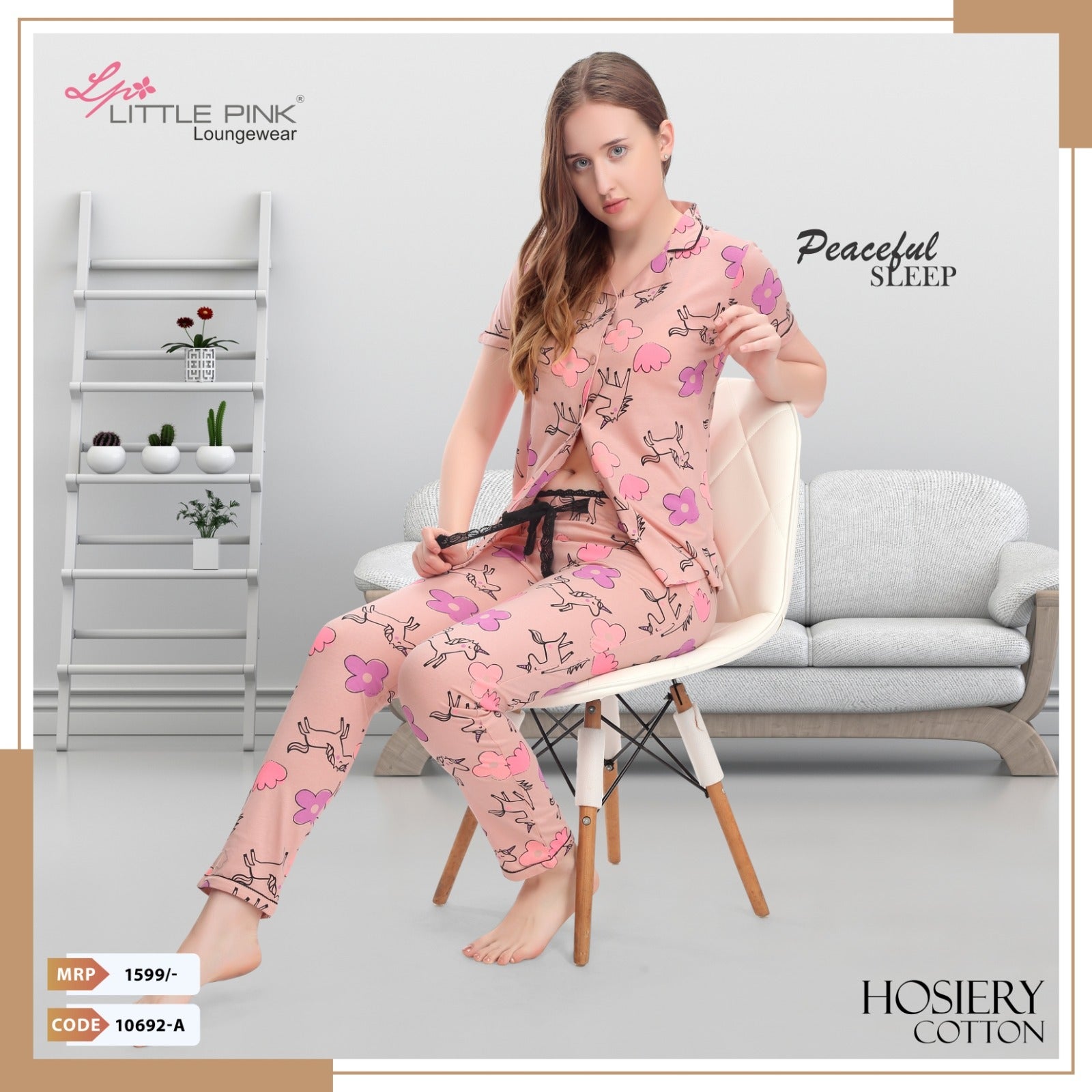 10692 FRONT OPEN NIGHT SUIT