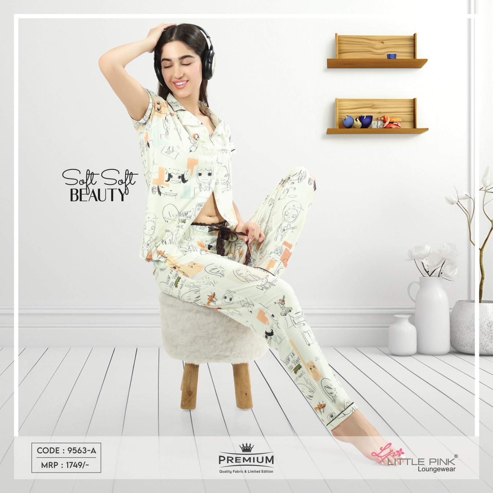 9563 FRONT OPEN NIGHT SUIT