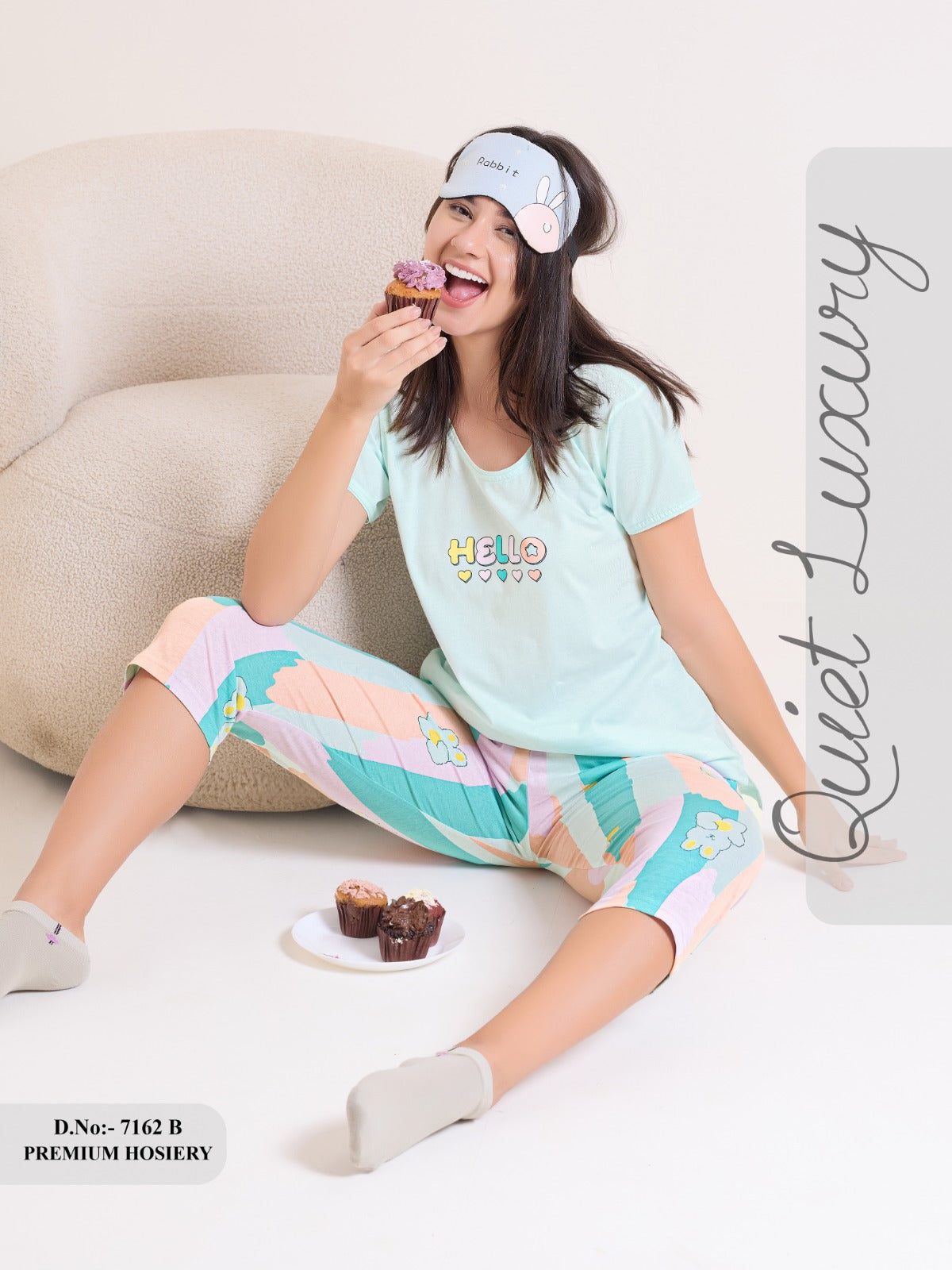 7162 3/4 CAPRI NIGHT SUIT